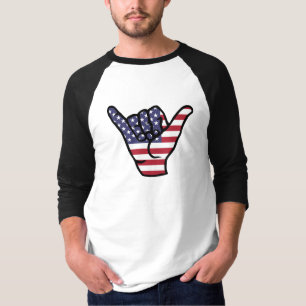 USA flag Shaka sign T-Shirt