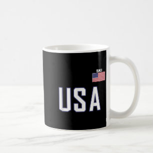 Usa Flag Skiing Team Cool Ski Equipment For Skier  Coffee Mug