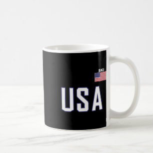 Usa Flag Skiing Team Cool Ski Equipment For Skier  Coffee Mug