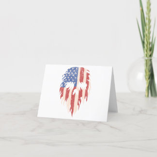USA Flag Skull Beard | Distressed Patriotic Design Thank You Card