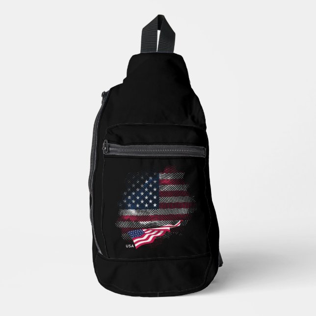 USA flag Sling Bag (Front)