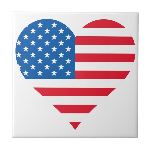 Usa Flag Small (4.25" x 4.25") Ceramic Photo Tile (Front)