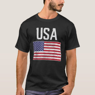 USA Flag Soccer America Men Women Kids Boys Girls T-Shirt