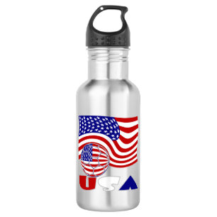 USA Flag Soccer Ball 532 Ml Water Bottle