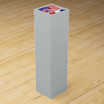 USA Flag Soccer Ball Grey Background