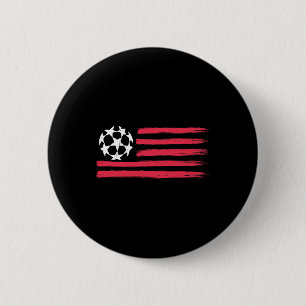 Usa Flag Soccer Byll Cool Futbol Equipment Men Wom 6 Cm Round Badge