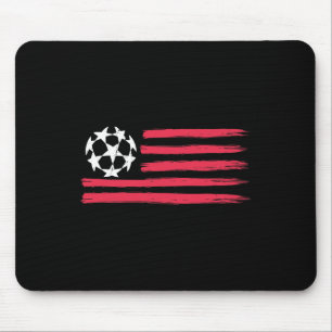 Usa Flag Soccer Byll Cool Futbol Equipment Men Wom Mouse Pad