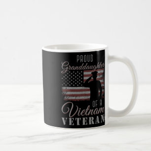 Usa Flag Soldier Proud Granddaughter Of A Vietnam Coffee Mug