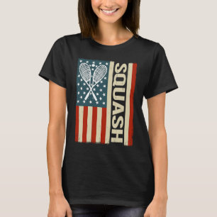 USA Flag squash rackets for playing squash T-Shirt