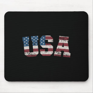 Usa Flag Stars And Stripes For Patriotic Independe Mouse Pad