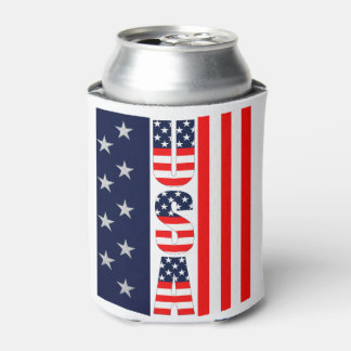 USA Flag Stars & Stripes Custom Can Cooler