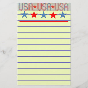 USA Flag Stationery