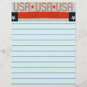 USA Flag Stationery
