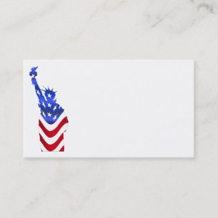 Usa Flag Statue of Liberty Business Cards
