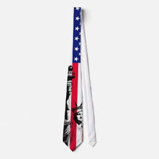 USA Flag & Statue of Liberty Tie