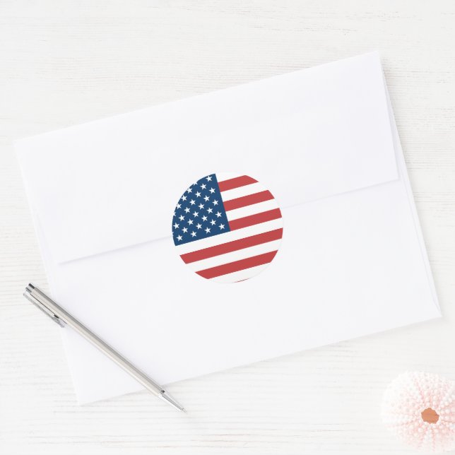 USA flag sticker (Envelope)