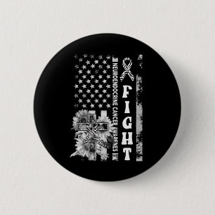 Usa Flag Sunflower Christian Burgundy Brain Aneury 6 Cm Round Badge