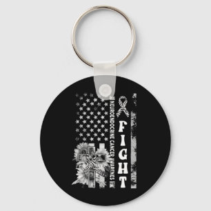 Usa Flag Sunflower Christian Burgundy Brain Aneury Key Ring
