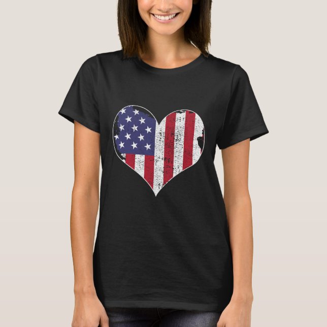 Usa Flag  T-Shirt (Front)