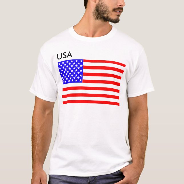 USA  Flag T-Shirt (Front)
