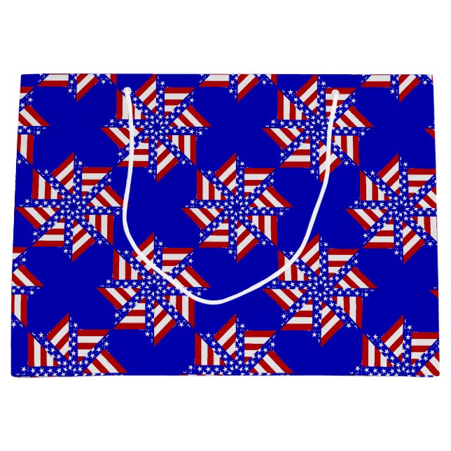 USA Flag-Teabag Folding S14b-GIFT BAG L (Front)
