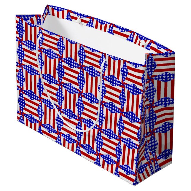 USA Flag-Teabag Folding S2-GIFT BAG L (Back Angled)