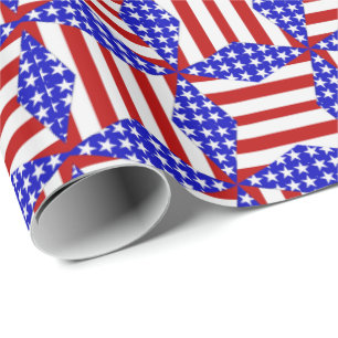 USA Flag Teabag Folding s2-GIFT WRAPPING PAPER