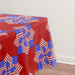 USA FLAG-TEABAG FOLDING S9R-52x70 TABLECLOTH