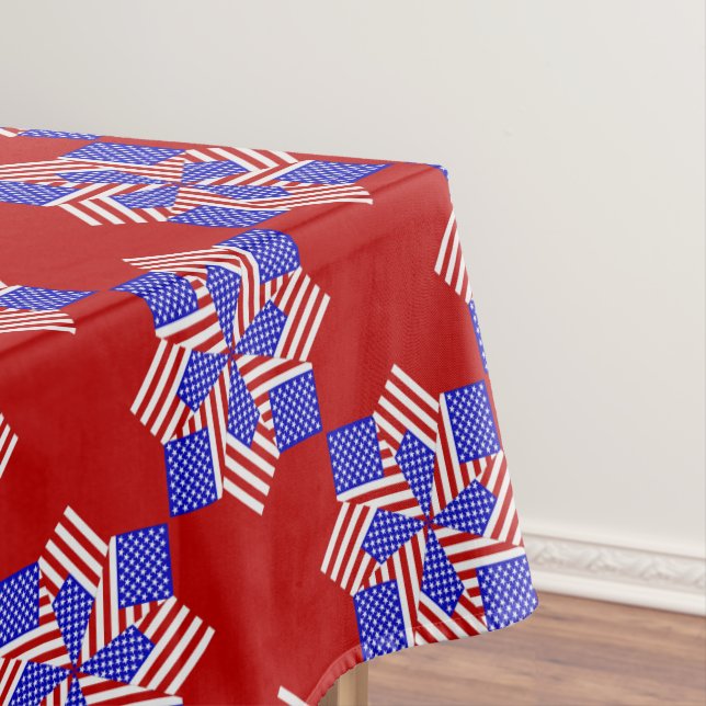 USA FLAG-TEABAG FOLDING S9R-52x70 TABLECLOTH (In Situ)