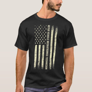 Usa Flag Technician Proud American Vehicle Techni T-Shirt