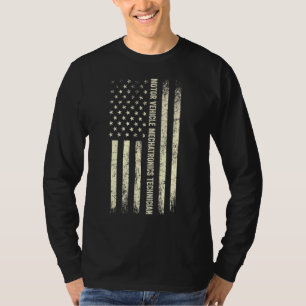 Usa Flag Technician Proud American Vehicle Techni T-Shirt