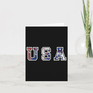 Usa Flag Tee Shirt For Women 4th Of July Memorial Card