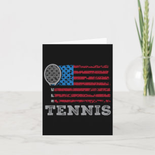 Usa Flag Tennis Mens Womens Us Tennis Lover Team S Card