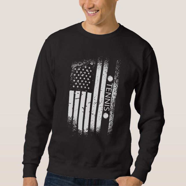 USA flag tennis, US flag tennis, tennis, tennis_1 Sweatshirt (Front)