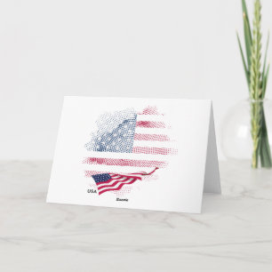 USA flag Thank You Card