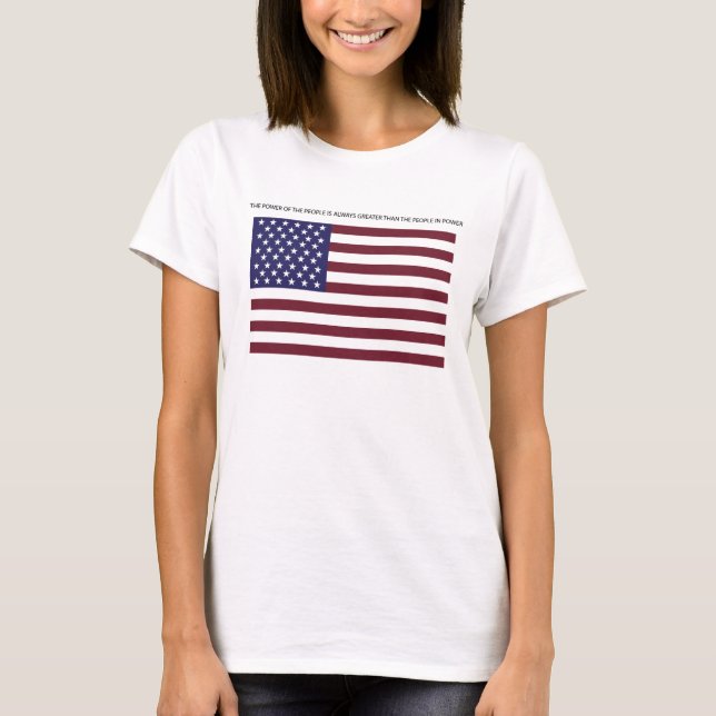 USA - FLAG - THE POWER OF THE PEOPLE T-Shirt (Front)