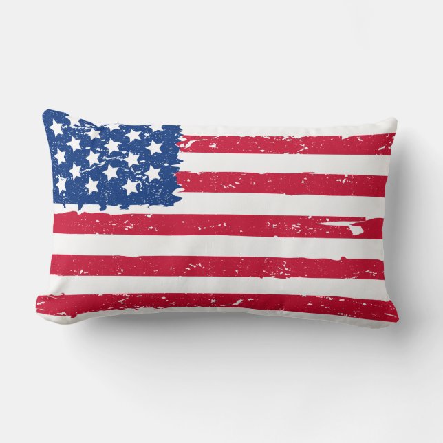 USA Flag Throw Pillow (Front)