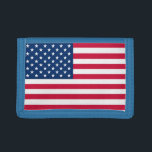 USA Flag Trifold Wallet American Patriotic<br><div class="desc">USA Flag Wallets - United States of America - Flag - Patriotic - independence day - July 4th - Customisable - Choose / Add Your Unique Text / Colour / Image - Make Your Special Gift - Resize and move or remove and add elements / image with customisation tool. You...</div>