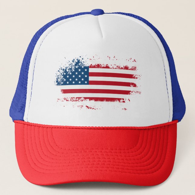 USA Flag Trucker Hat (Front)
