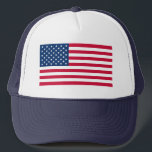 USA Flag Trucker Hat - Patriotic<br><div class="desc">USA Flag Trucker Hats - United States of America - Flag - Patriotic - Independence Day - July 4th - Customisable - Choose / Add Your Unique Text / Colour / Image - Make Your Special Hat / Gift - Resize and move or remove and add elements / image with...</div>