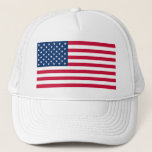 USA Flag Trucker Hat Patriotic American<br><div class="desc">USA Flag Hats - United States of America - Flag - Patriotic - Independence Day - July 4th - Customizable - Choose / Add Your Unique Text / Color / Image - Make Your Special Caps Gift - Resize and move or remove and add elements / image with customization tool....</div>