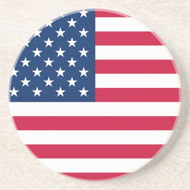 USA Flag - United States of America - Patriotic Coaster (Front)