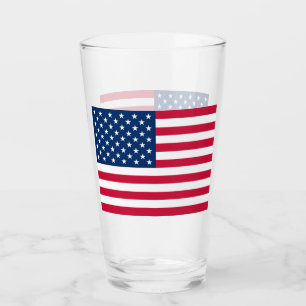 USA Flag - United States of America - Patriotic Glass