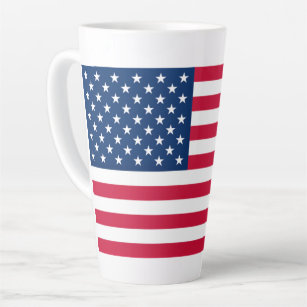 USA Flag - United States of America - Patriotic - Latte Mug