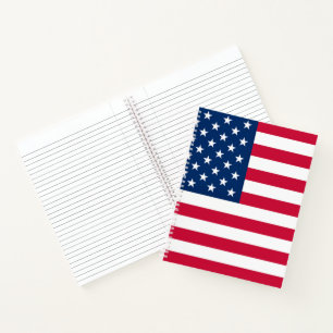 USA Flag - United States of America - Patriotic Notebook
