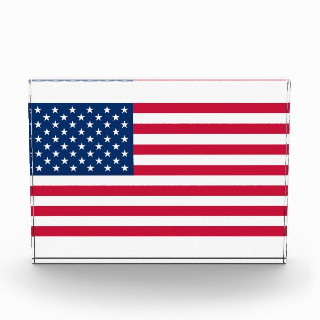 USA Flag - United States of America - Patriotic Photo Block (Front)