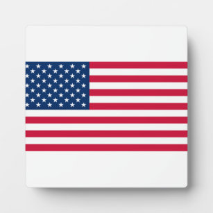 USA Flag - United States of America - Patriotic Plaque