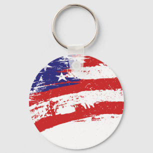 USA flag US/America Key Ring
