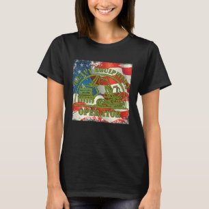 USA Flag US Heavy Equipment Excavator Operator Gif T-Shirt