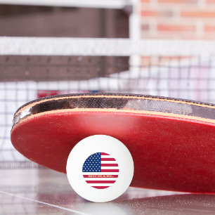 USA Flag US Patriotic Table Tennis Beer Ping Pong Ball